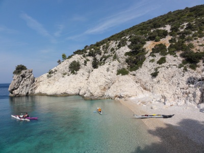 kayak de mer en Croatie (Cres)