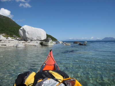 kayak de mer en Norvège dans les îles proches de Tromso