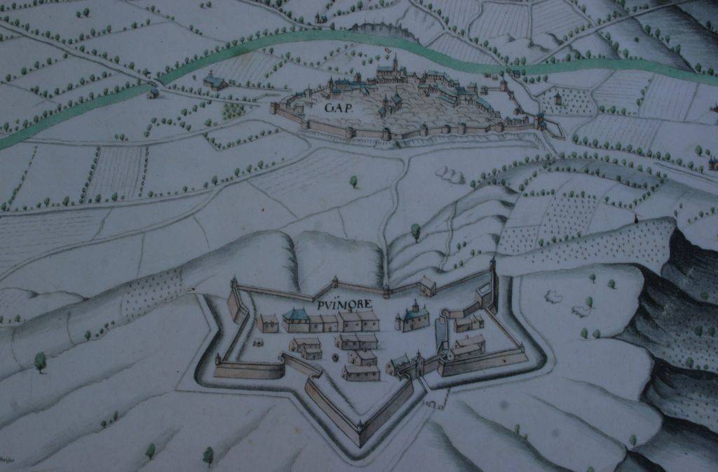 « Plan du fort de Puymore avec le paysage de Gap », Jean de Beins, ingénieur du Roi et géographe.