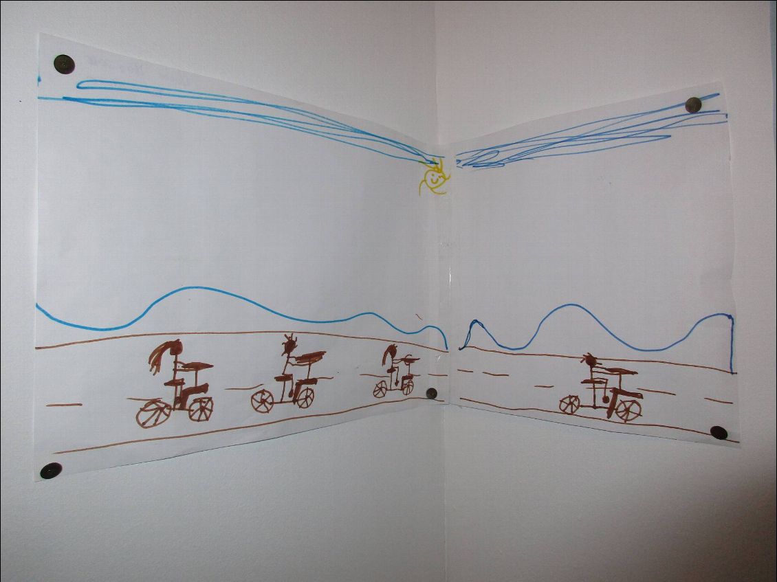"Voyage à vélo" - vue par ma fille de 6 ans ;-)