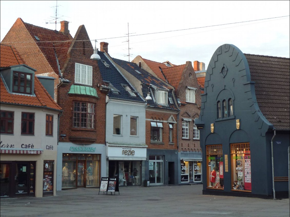 Rue commerçante de Nykøbing Falster